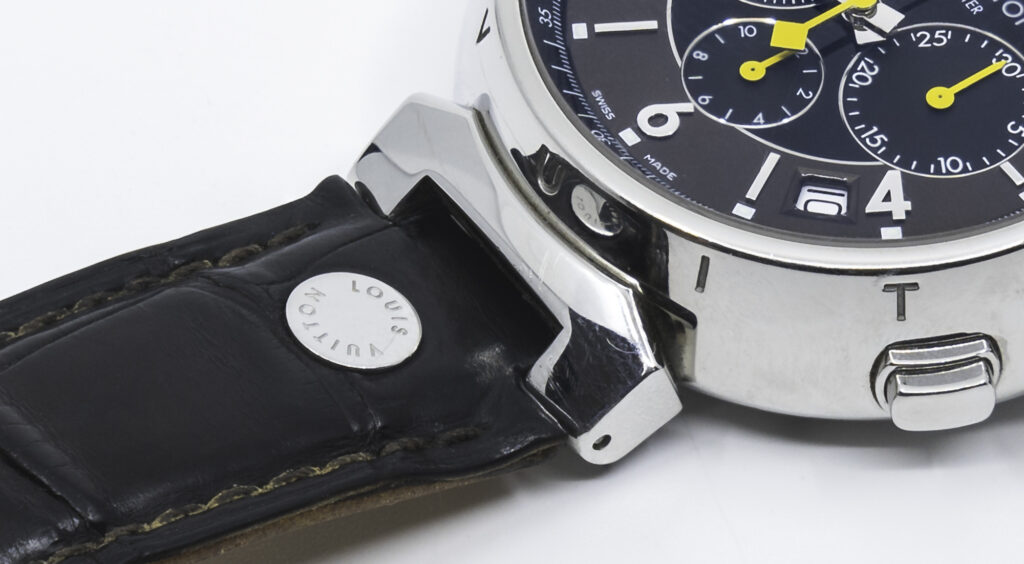 Louis Vuitton Tambour in Black LV277 $9,170 #LouisVuitton #watch #watches  #chronograph #sailing 44 mm